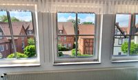 Ferienwohnung Auengl&uuml;ck Innenhof - Blick aus dem Wohnzimmer auf den malerischen Innenhof